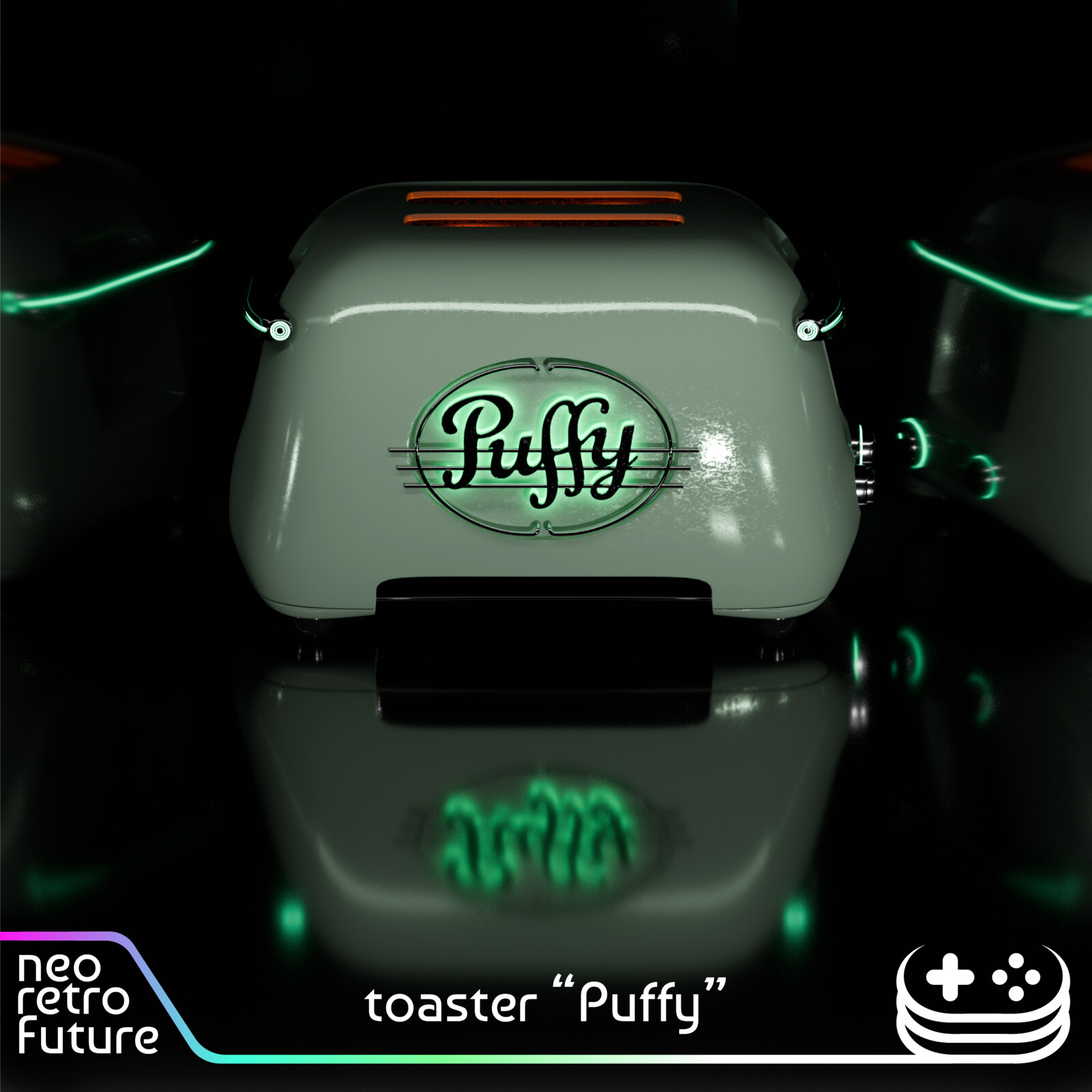 Neo-vintage "Puffy" toaster concept