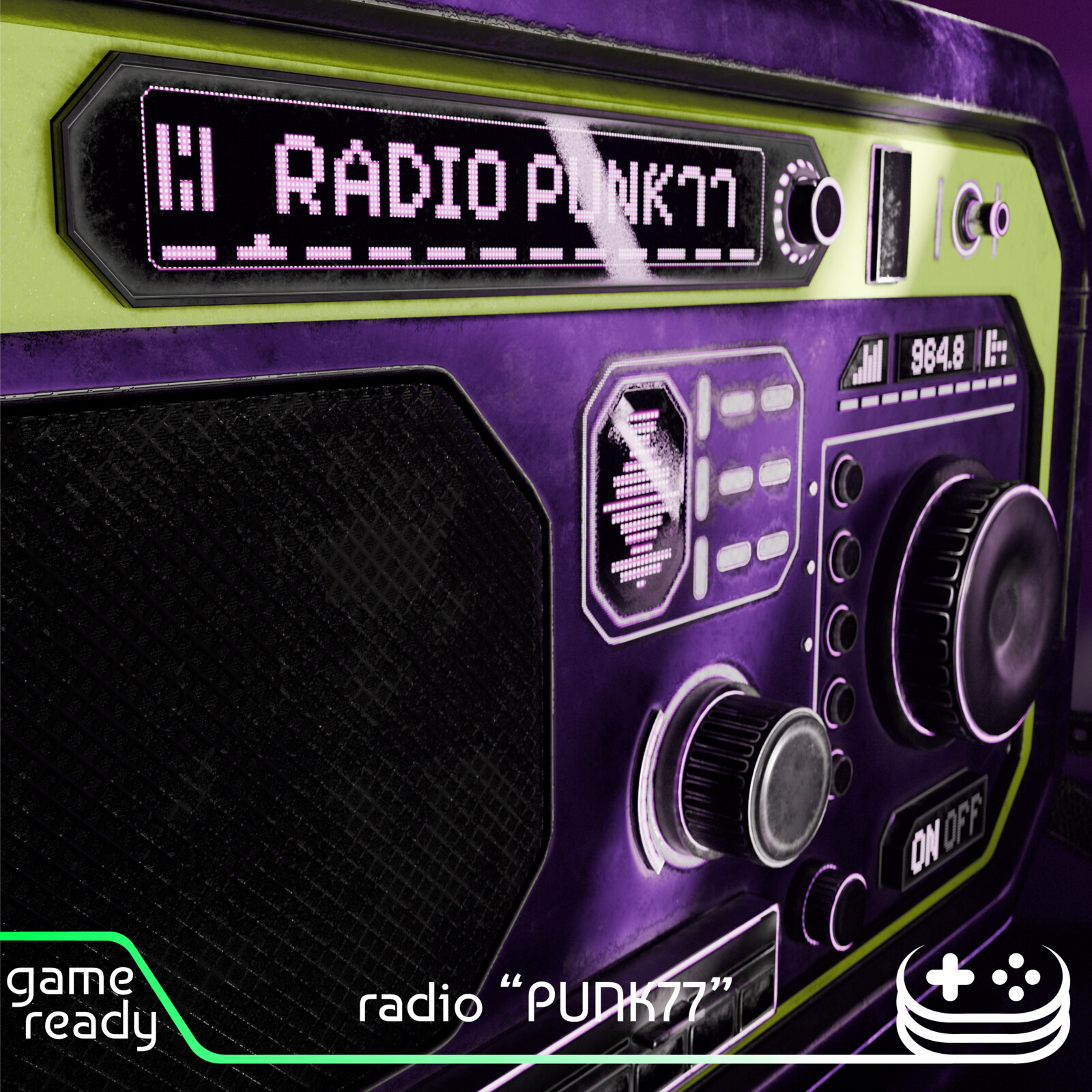 Realtime radio "Punk77" in Cyberpunk 2077 style
